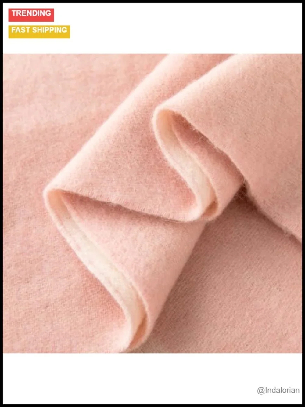 100% Cashmere Winter Scarf, Thickened Reversible Unisex Wrap, 2-Ply Yarn,